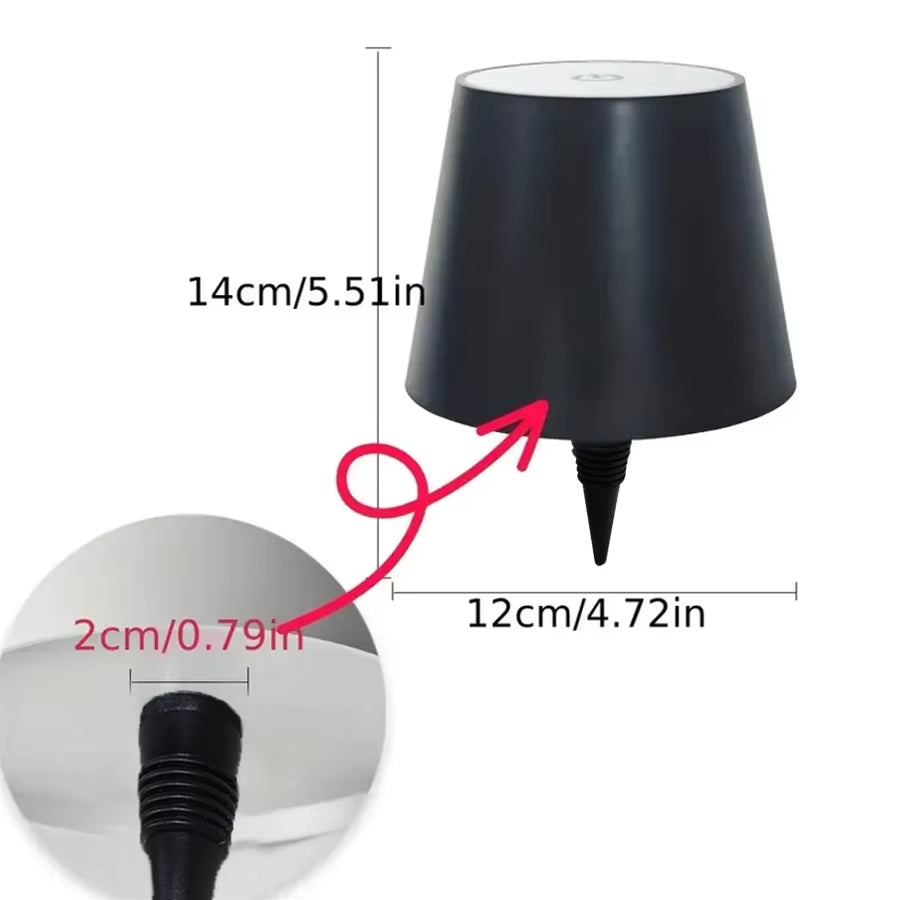 USB Charge Bottle Table Lamp Touch Control of 3 Colors and Stepless Dimming Night Lamp Suitable for Bar Wine Bottles Desk Lights